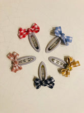 Load image into Gallery viewer, Gingham Bow hair clip