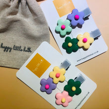 Load image into Gallery viewer, Double flower hair clip
