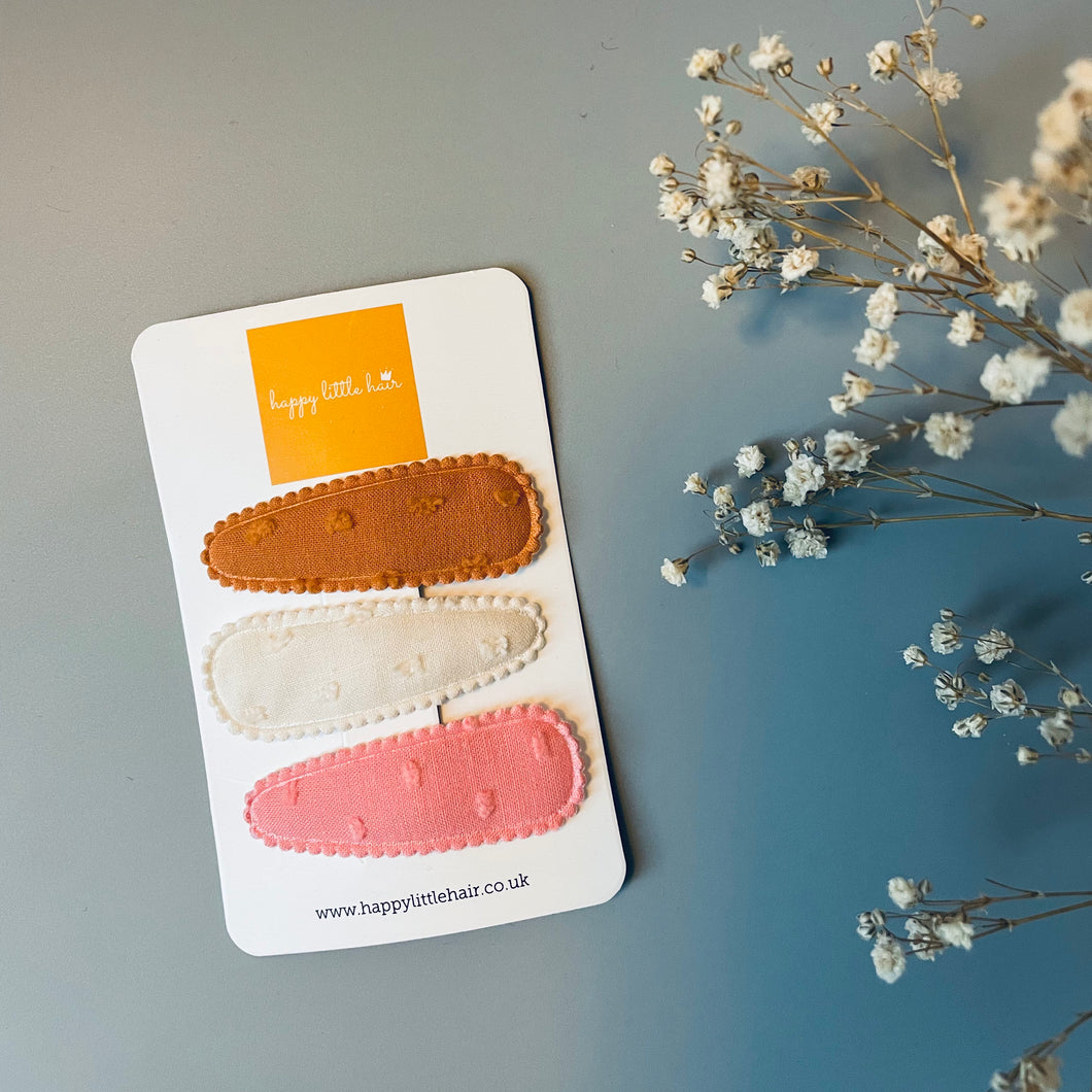 Dotty cotton snap clip