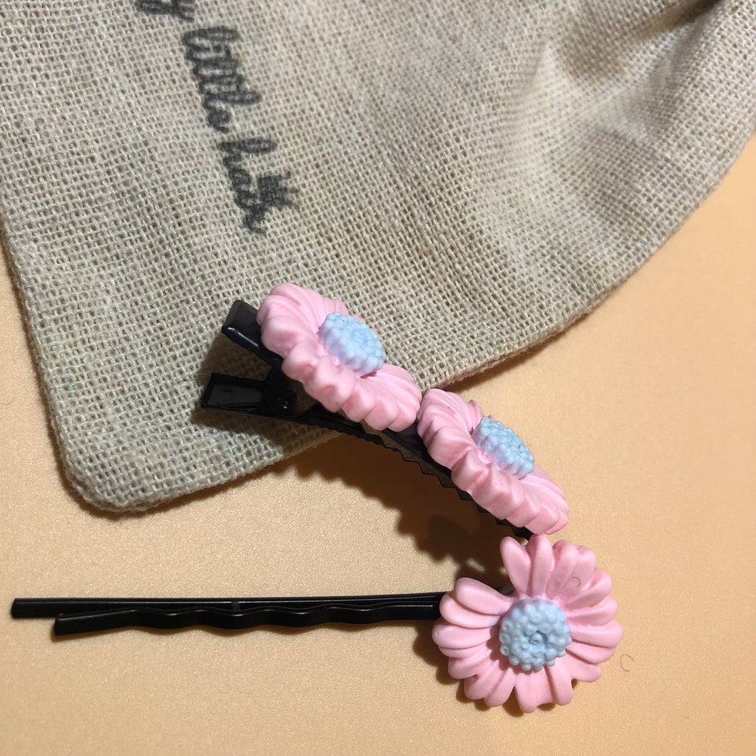 Flower Power hair clip set